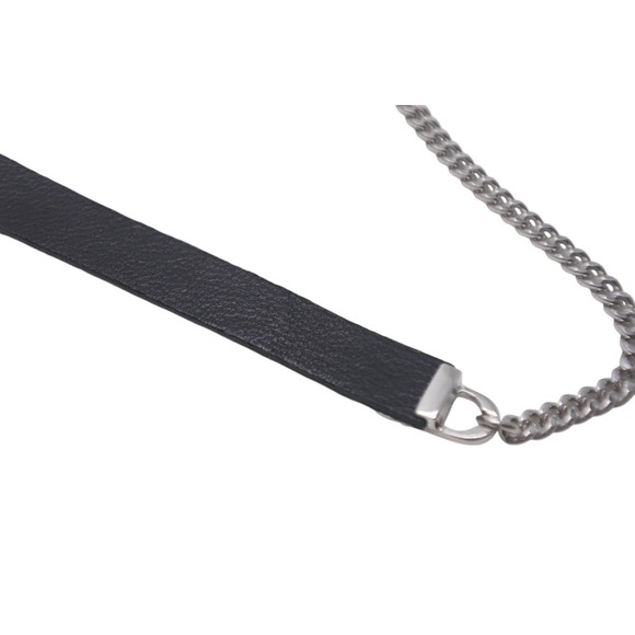 Christian Dior Christian Dior Choker Necklace Silver Chain CD Black - Picture 5 of 7